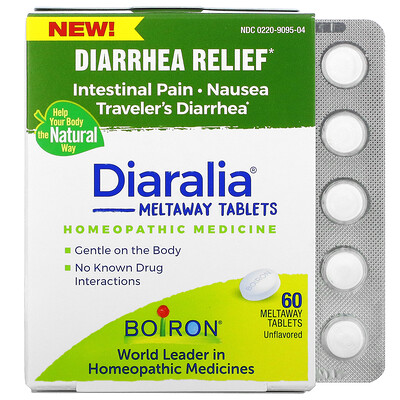 

Boiron Diaralia Diarrhea Relief Unflavored 60 Meltaway Tablets