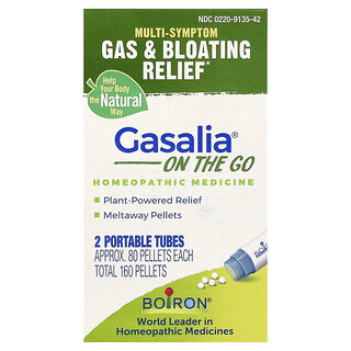 Boiron, Gasalia® On The Go, 2 tubes portables, 80 granulés chacun