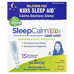 SleepCalm™ Kids, рідкі дози, для дітей від 3 років, без мелатоніну, 15 дозованих доз рідини, по 1 мл (0,034 рідк. унції)