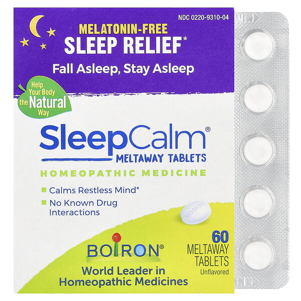Boiron SleepCalm®, Unflavored, 60 Meltaway Tablets