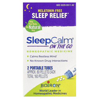 بوارون‏, SleepCalm® أثناء التنقل ، أنبوبان قابلان للحمل ، 80 حبيبة لكل أنبوب