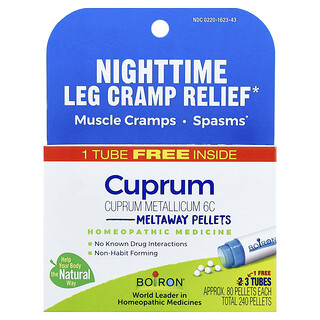 Boiron, Cuprum, Meltaway Pellets, 3 tubes, env. 80 granulés chacun
