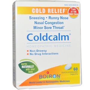 Boiron, Coldcalm, 60 быстрорастворимых таблеток