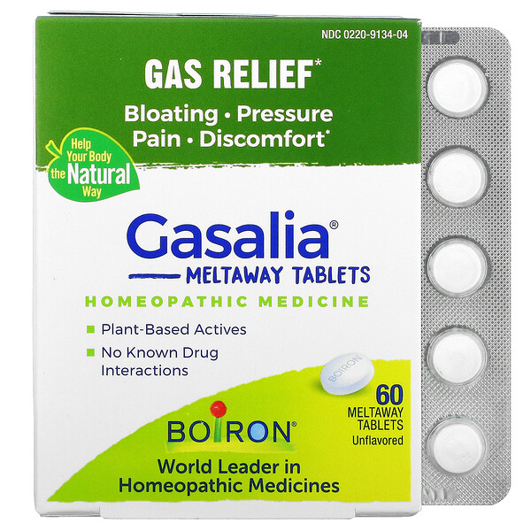 Gasalia, Gas Relief, Unflavored, 60 Meltaway Tablets