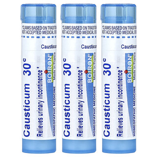 Boiron, Causticum Meltaway Pellets, 30C, 3 Tubes, Approx. 80 Pellets Each
