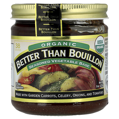 Better Than Bouillon, Base de vegetales orgánicos sazonados`` 227 g (8 oz)