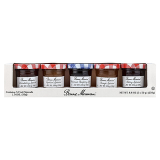 Bonne Maman, Mini Fruit Spread Gift Set, Variety Pack, 5 Pack, 1.76 oz (50 g) Each