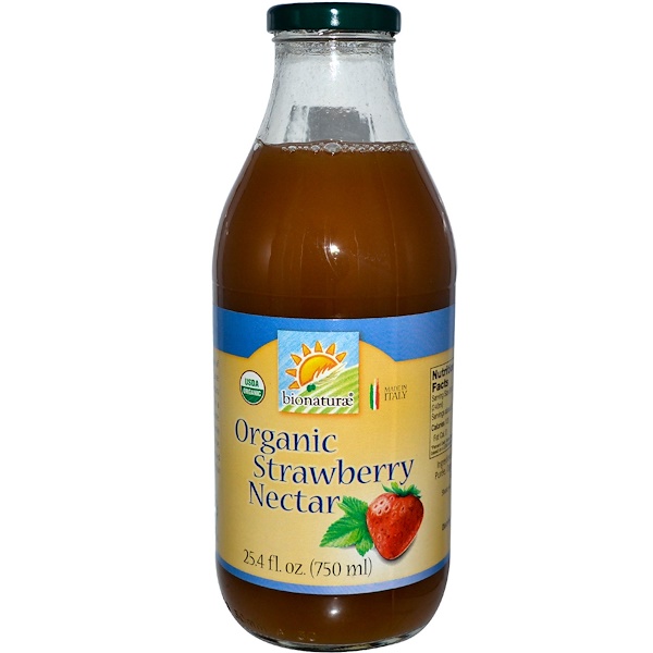 Bionaturae, Organic Strawberry Nectar, 25.4 fl oz (750 ml) (Discontinued Item) 
