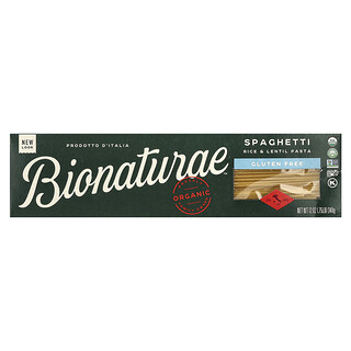 Bionaturae, Macarrão de Lentilha e Arroz Sem Glúten, Espaguete, 340 g (12 oz)