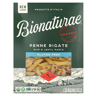 Bionaturae, Macarrão de Arroz e Lentilha Sem Glúten, Penne Rigate, 340 g (12 oz)