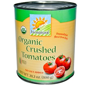 Отзывы о Бионатурае, Organic Crushed Tomatoes, No Salt Added, 1.76 lbs (800 g)