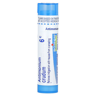 Boiron, Antimonium crudum, 6C, Alivio para la indigestión, 80 gránulos aprox.