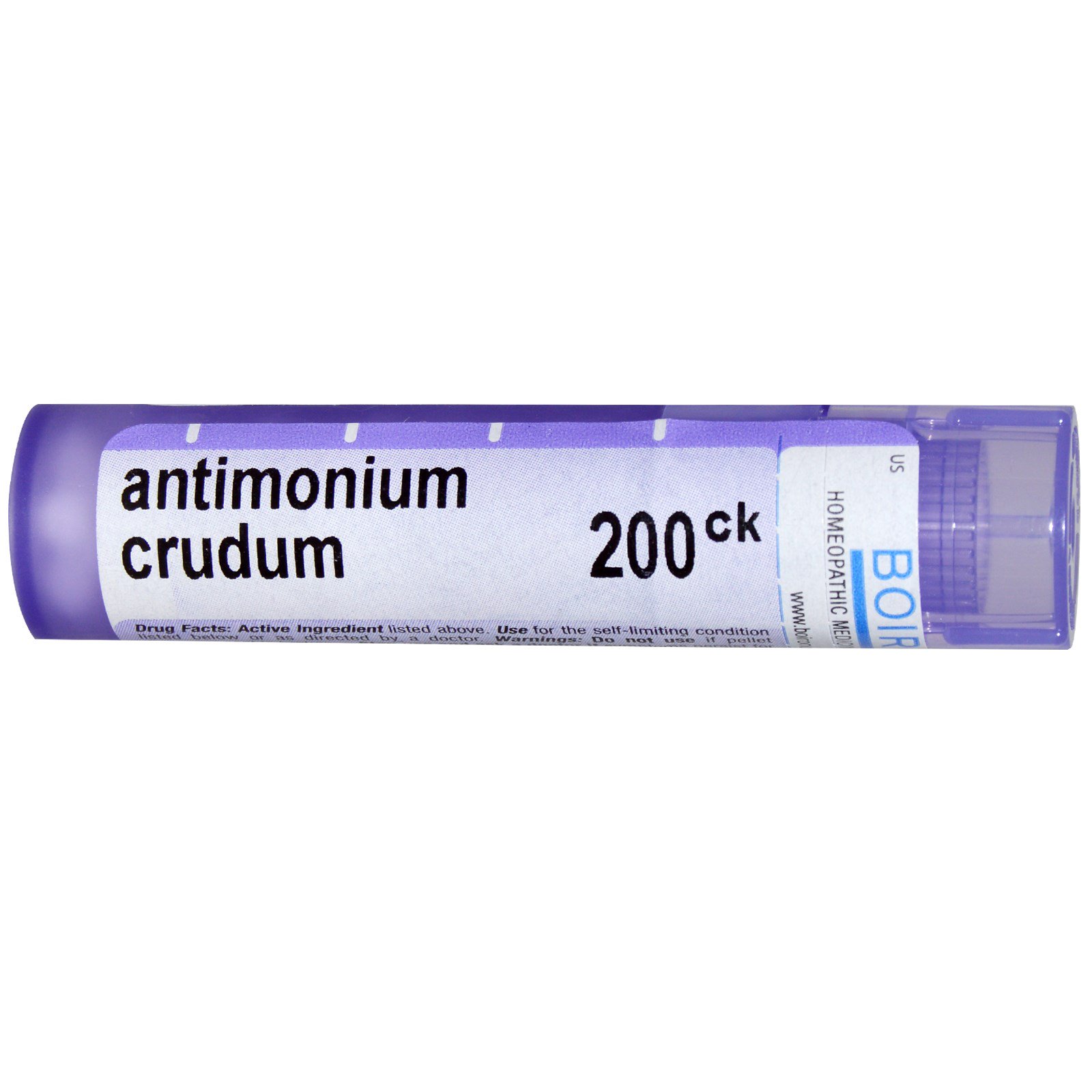 Boiron, Single Remedies, Antimonium Crudum, 200CK, Approx. 80 Pellets ...