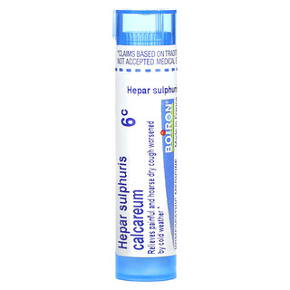 Boiron, Hepar Sulphuris Calcareum, 6C, Dry Cough Relief, Approx 80 Pellets