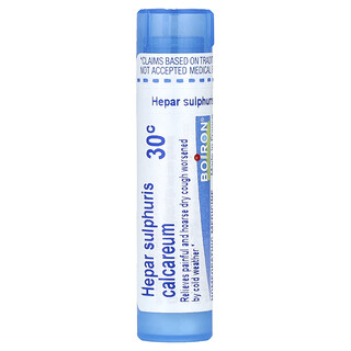 Boiron, Hepar Sulphuris Calcareum, 30C, verlichting van droge hoest, ca. 80 pellets