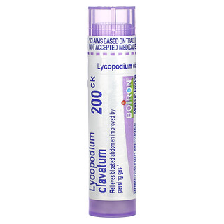 Boiron, Lycopodium Clavatum, 200CK, umflare și ameliorarea gazelor, aproximativ 80 de pelete