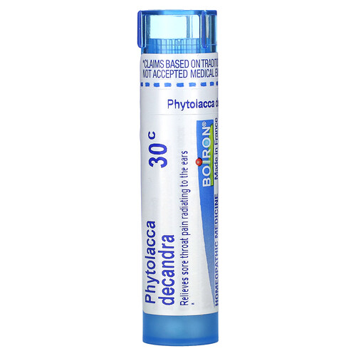 Boiron, Phytolacca Decandra, 30C, Sore Throat Relief, Approx 80 Pellets