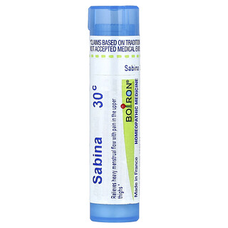 Boiron, Sabina, 30C, Menstrual Pain Relief, Approx. 80 Pellets