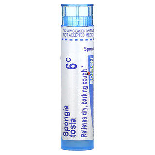 Boiron, Spongia tosta, 6C, Alivio para la tos seca, Aprox. 80 gránulos