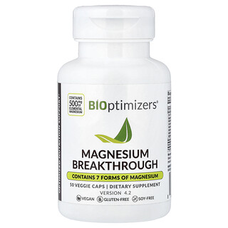 BIOptimizers, Magnesio innovador, 50 cápsulas vegetales