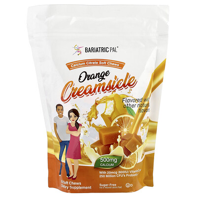 Product Image for BariatricPal, Calcium Citrate Soft Chews, Orange Creamsicle, 90 Soft Chews