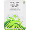 BioRepublic Skincare‏, إزالة السموم بالشاي الأخضر، قناع قماشي تجميلي لتنقية البشرة، قناع واحد ، 0.63 أونصة (18 مل)