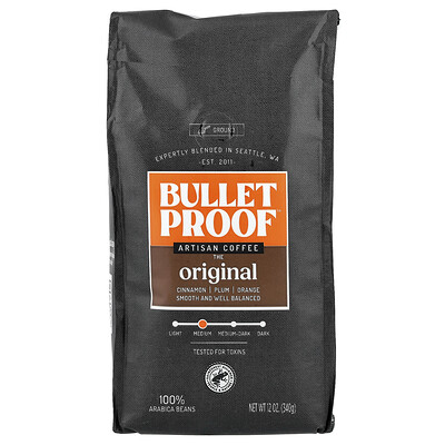 Product Image for BulletProof, Artisan Coffee, Ground, Medium Roast, 12 oz (340 g)