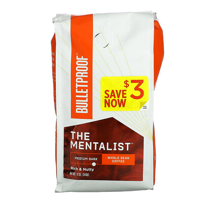 

BulletProof Coffee The Mentalist Whole Bean Medium-Dark Roast 12 oz (340 g)