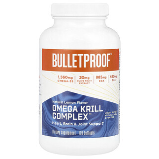 BulletProof‏, Omega Krill Complex ™ ، ليمون طبيعي ، 120 كبسولة هلامية