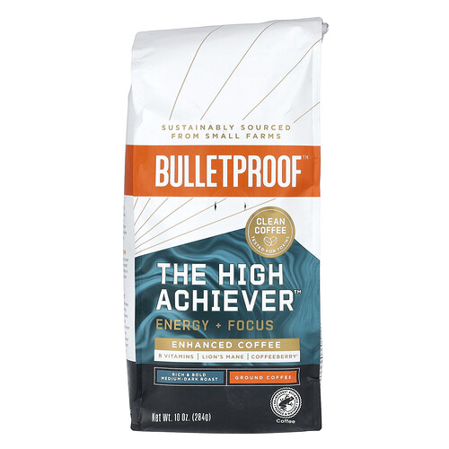 BulletProof, Coffee, The High Achiever, Kaffee, gemahlen, mitteldunkle Röstung, 284 g (10 oz.)