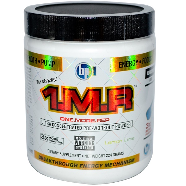 BPI Sports, 1.M.R, Ultra Concentrated PreWorkout Powder, LemonLime