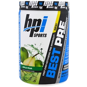 BPI Sports, Лучший продукт для приема перед тренировкой, 3-гидроксибутират кетон и энергия, яблоко и груша, 11,11 унц. (315 г).