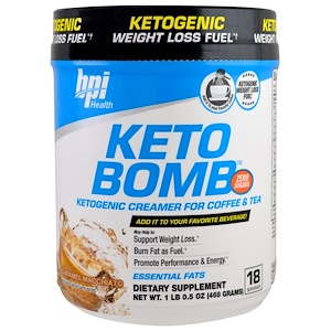 Отзывы о БПА Спортс, Keto Bomb, Ketogenic Creamer For Coffee & Tea, Caramel Macchiato, 1 lb 0.5 oz (468 g)