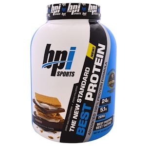 BPI Sports, Лучший протеин, передовая формула 100%-ного протеина, смор, 5,2 фунта (2363 г)