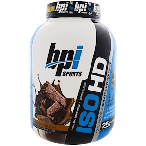 БПА Спортс, ISO HD, 100% Protein Isolate & Hydrolysate, Chocolate Brownie, 5.4 lbs (2,466 g) отзывы покупателей