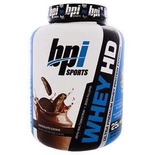 BPI Sports, Whey HD, Ultra Premium Whey Protein Powder, Chocolate Cookie, 4.2 lbs (1,900 g)