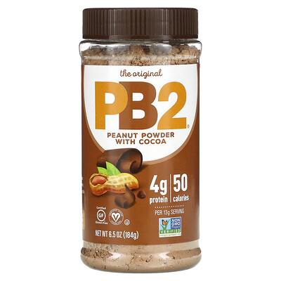 PB2 Foods PB2, арахисовая паста с порошком с какао, 184г (6,5унции)