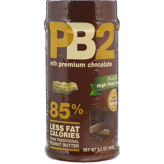 PB2 Foods, PB2, Арахисовое масло в форме сухого порошка с шоколадом высшего качества, 6.5 унций (184 г)