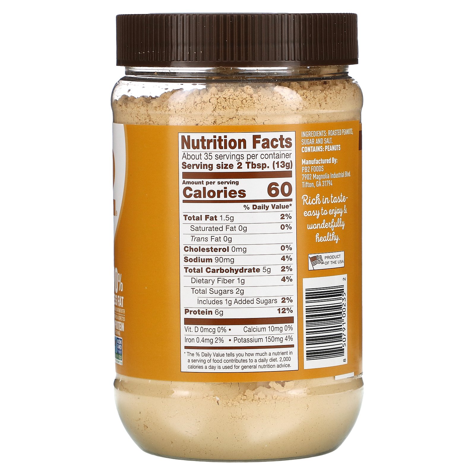 PB2 Foods, The Original PB2, Powdered Peanut Butter, Erdnussbutter ...