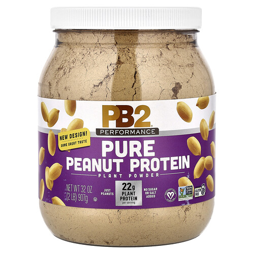 Pb2 Foods Performance, Pure Peanut Protein Plant Powder, 2 lb ( 907 g)