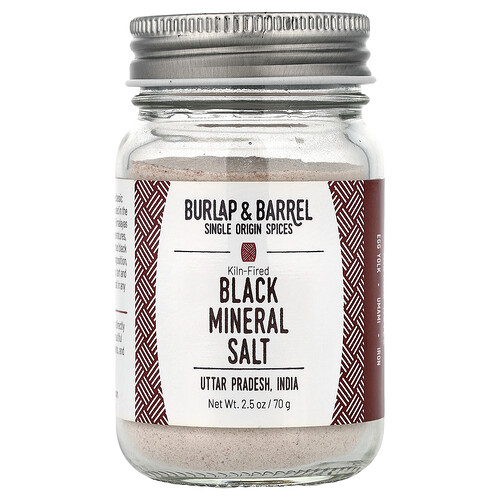 Burlap & Barrel, Black Mineral Salt, 2.5 oz (70 g)