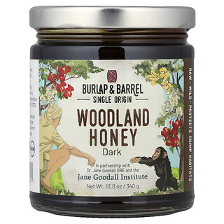 Burlap & Barrel, Erdei méz, sötét, 340 g (12 uncia)
