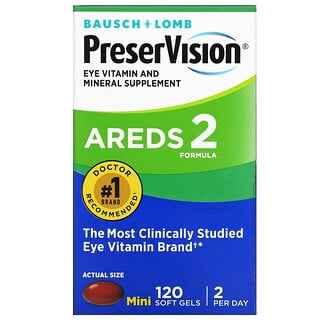 PreserVision, Nahrungsergänzungsmittel mit Vitaminen und Mineralstoffen für die Augengesundheit, 120 Weichkapseln
