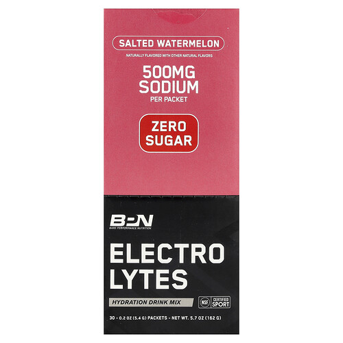 BPN, Electrolytes, Hydration Drink Mix, Salted Watermelon, 30 Packets, 0.21 oz (6 g) Each