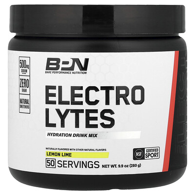 BPN, Electrolitos, Mezcla para preparar bebidas hidratantes, Lima-limón, 280 g (9,9 oz)