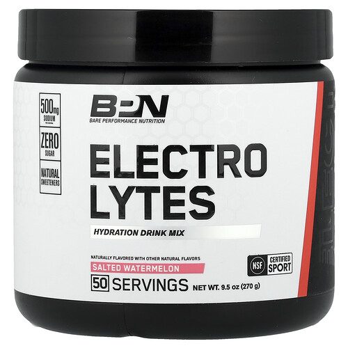 Bpn Electrolytes, Hydration Drink Mix, Salted Watermelon, 9.5 oz (270 g)