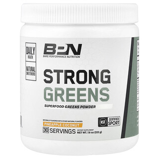 BPN, Strong Greens, Superfood Greens Pudră, Ananas Cocos, 7,8 oz (222 g)