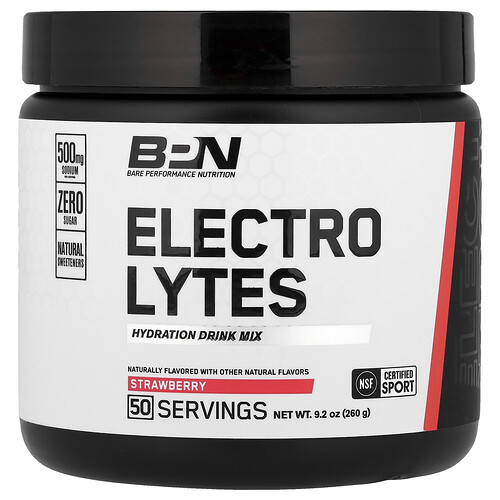 Bpn Electrolytes, Hydration Drink Mix, Strawberry, 9.2 oz (260 g)