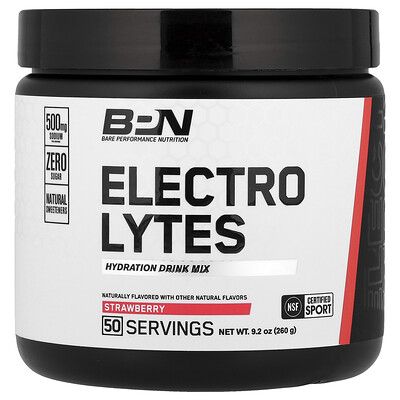 Product Image for BPN, Electrolytes, Hydration Drink Mix, Strawberry, 9.2 oz (260 g)