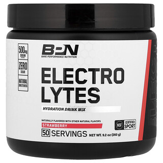 BPN, Electrolitos, Mezcla para preparar bebidas hidratantes, Fresa, 260 g (9,2 oz)